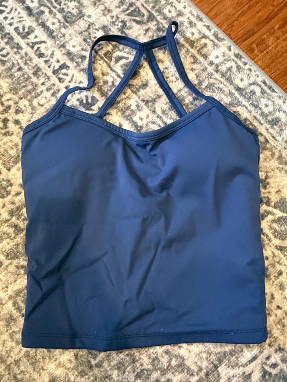 Navy Blue Strappy Tank Top